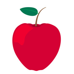 Vector of a red apple on a white background