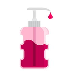 Vector of a liquid soap on a white background