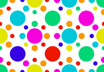 Seamless background pattern design of colorful circles