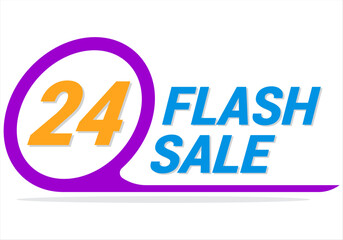 Sale banner template design with text and numbers sign on the white background