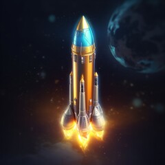 rocket in space, ai generative