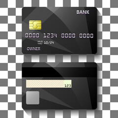 Fototapeta na wymiar Vector illustration of a bank card template