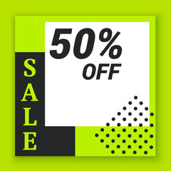 Vector illustration of a sale banner template design