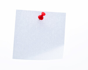 Blank sticky note on white background