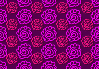 Fototapeta na wymiar Vector illustration of a background with floral patterns