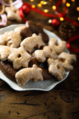 Traditional homemade assorted gingerbreads