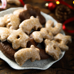 Traditional homemade assorted gingerbreads
