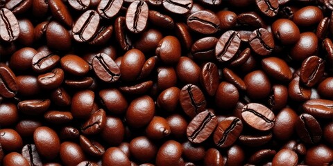 Roasted coffee beans background. Selective.