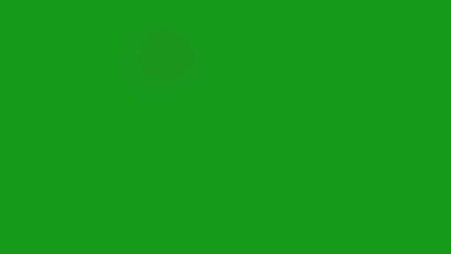 Animation of shining particles on a green background