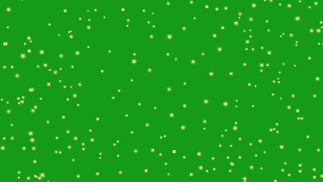 Animation of shiny dots on a green background