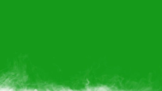 Animation of smoke on a green background
