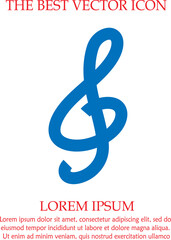 Fototapeta premium G clef vector icon eps 10. Music key symbol