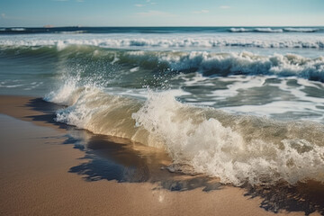 Waves on the beach, Generative ai