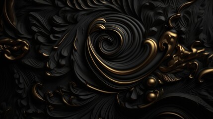 Abstract black premium background, ai