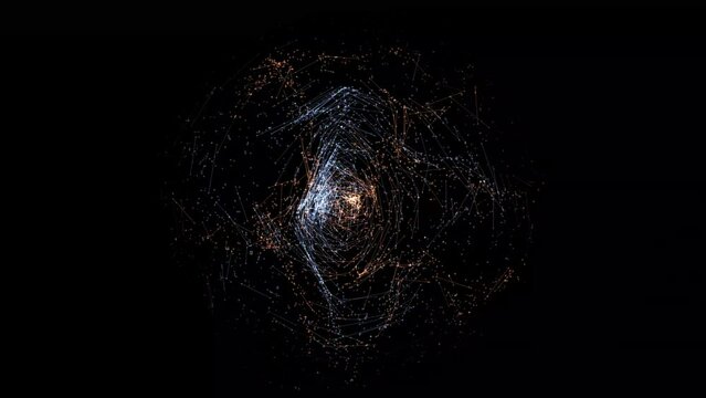 3d rendered animation of abstract digital space isolated on a black background