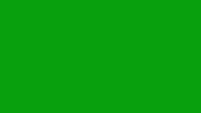 3d rendered animation of white snowflakes on a green screen background