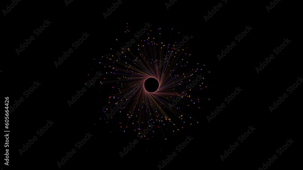 Poster abstracf digital technology network style and spreading glowing on black background