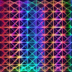 Holographic lattice interlocking geometric pattern