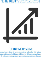 Diagram chart graph up growth isolated vector icon eps 10. Business success symbol