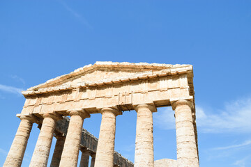 Fototapeta premium Picture of Ancient Greek Doric temple at Segesta.
