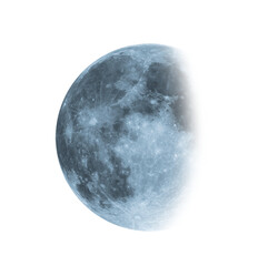Moon isolated on white background