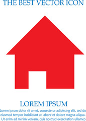 Home vector icon eps 10. House symbol. Simple isolated illustration.