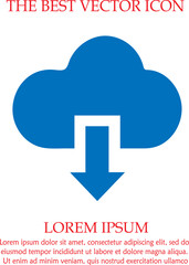 Cloud vector icon eps 10. Download symbol. Simple isolated illustration.