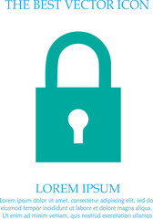 Lock vector icon eps 10. Simple isolated illustration.