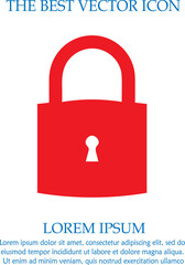 Lock vector icon eps 10. Simple isolated illustration.