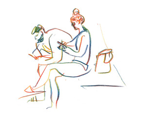 Beach vacation tan sand sea love story