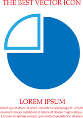 Pie chart vector icon eps 10. Graph symbol. Simple isolated illustration.