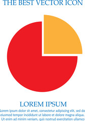 Pie chart vector icon eps 10. Graph symbol. Simple isolated illustration.
