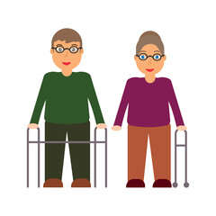 
Icon of the elderly man and woman