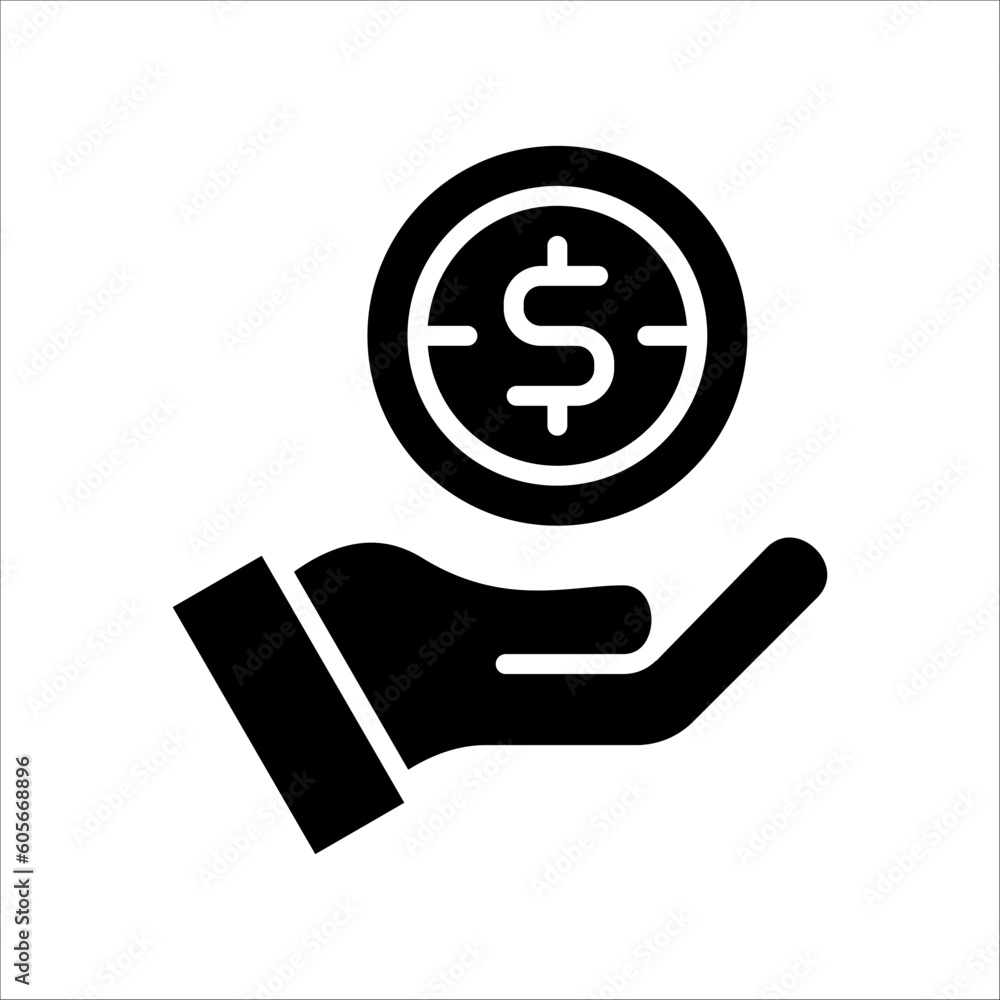 Poster solid vector icon for expenses which can be used various design projects.