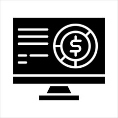 Solid vector icon for finance which can be used various design projects.