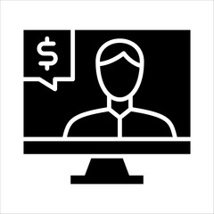 Solid vector icon for consultant which can be used various design projects.