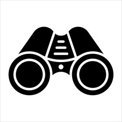Solid vector icon for binoculars which can be used various design projects.