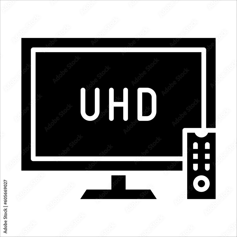 Poster solid vector icon for television which can be used various design projects.