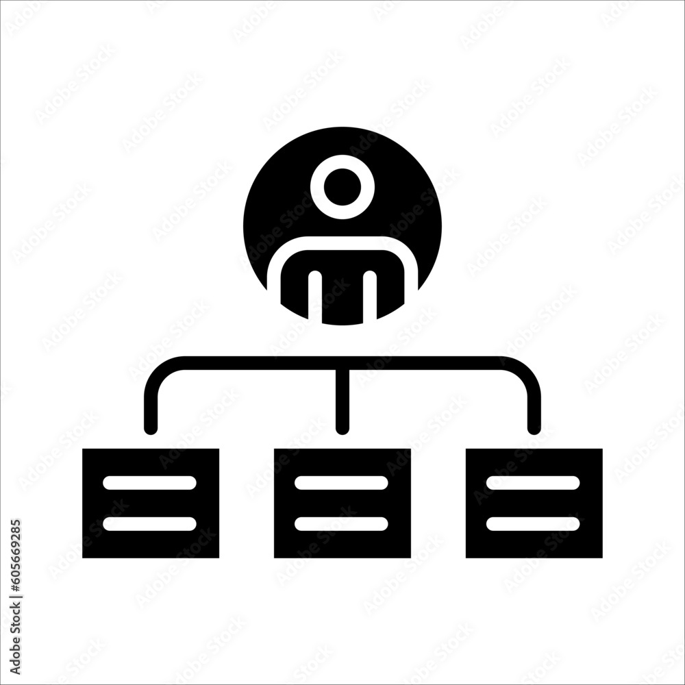 Poster solid vector icon for company manager which can be used various design projects.