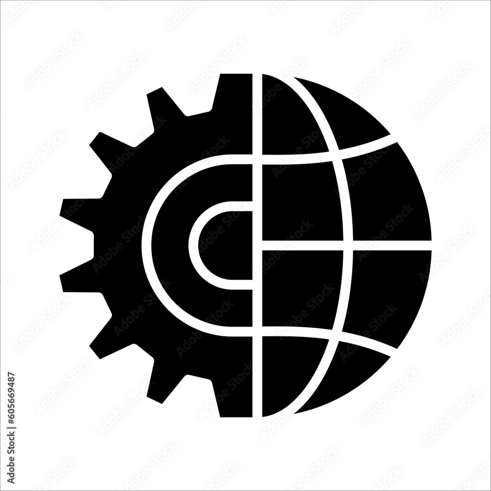 Poster solid vector icon for global work which can be used various design projects.