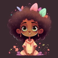 little girl with heart