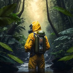 person in the jungle