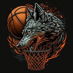 basketball player with ball