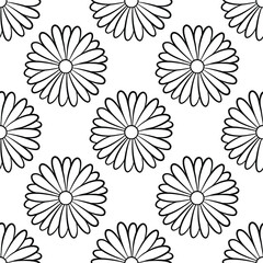 Black and white floral pattern