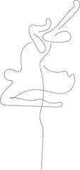 woman, drawing, isolated, illustration, vector, dance, happy, young, sketch, art, dancer, people, man, one line, concept, person, outline, female, graphic, design, hand, continuous, modern, doodle