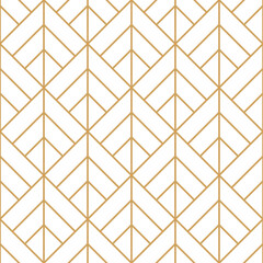 seamless ornamental pattern with golden diagoanl line and square rhombus in oriental style, png with transparent background.