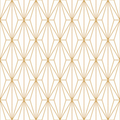 Art deco seamless pattern with gold square and line , luxury wallpaper with geometric shape, png transparent.