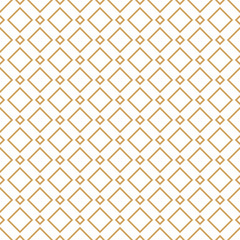seamless ornamental pattern with golden diagoanl line and square rhombus in oriental style, png with transparent background.