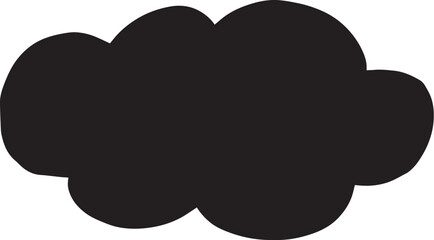 Cartoon black cloud with free shape