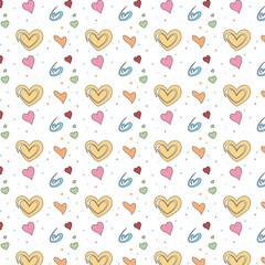 seamless background with hearts